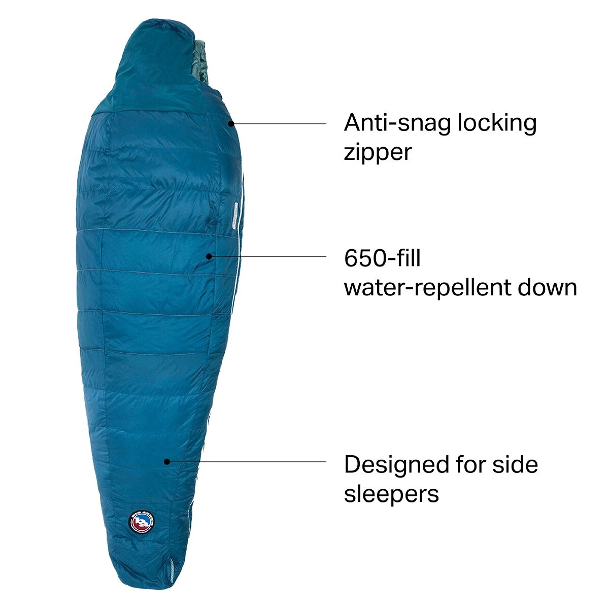 Big Agnes Sidewinder SL Sleeping Bag: 20F Down - Women's - Image 4