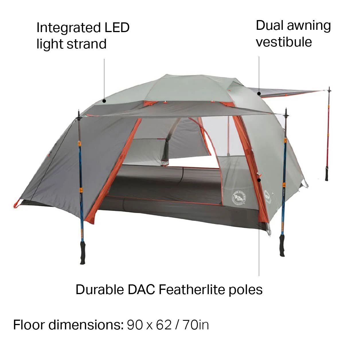 Big Agnes Copper Spur HV UL3 MtnGLO Tent: 3-Person 3-Season - Image 6